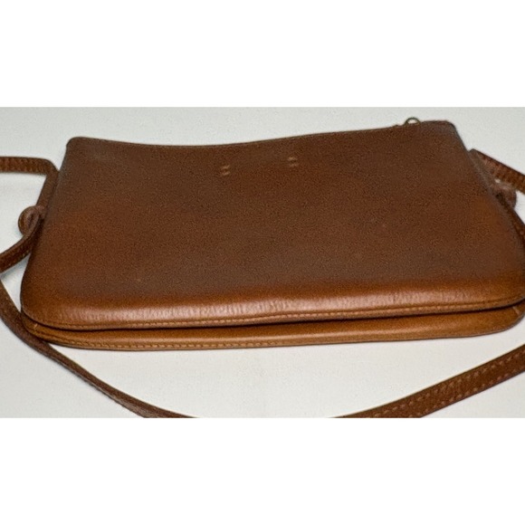 Madewell The Knotted Brown Leather Crossbody Purse Pockets Slim Classic Bag Zip - Picture 6 of 12